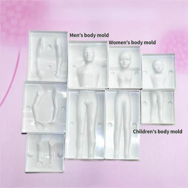 Polymer Clay Doll Body Plastic Mold DIY Pottery Manual Man/woman/ Children Cartoon Model /Anime Character Shaping Accessories