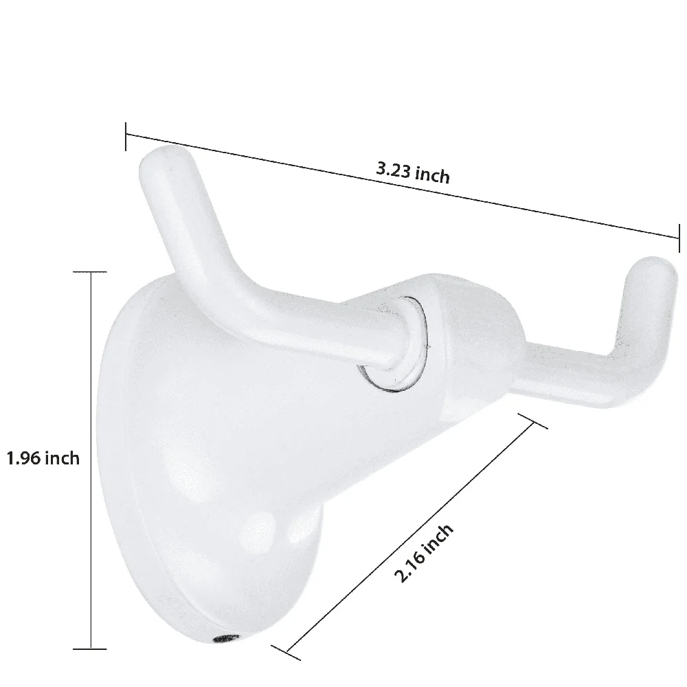 Confezione da 2 ganci ovali in acciaio per accappatoio, ganci per asciugamani a parete, facile installazione, hardware incluso, design versatile, capacità di peso di 6,6 libbre