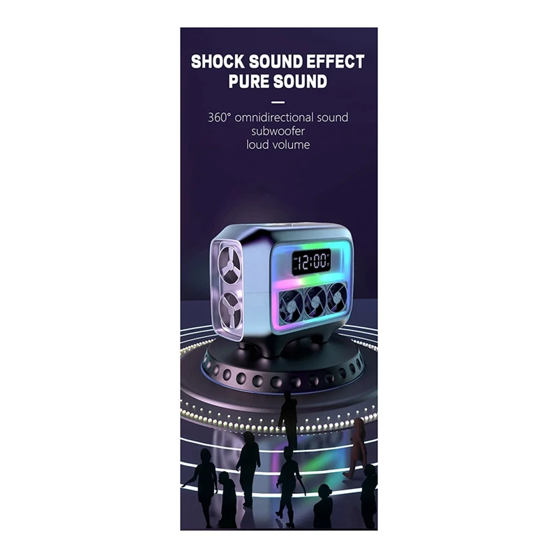 Bluetooth-динамик, стереодинамик, беспроводное зарядное устройство, светодиодный светильник, будильник, станция быстрой зарядки для смартфона