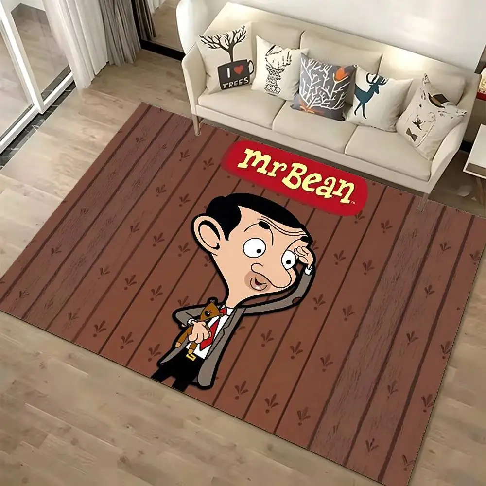 Mr Bean Floor Mat Bathroom Absorbent Mat Rugs Simple Door Dirt-resistant Mat Home Kitchen Mat