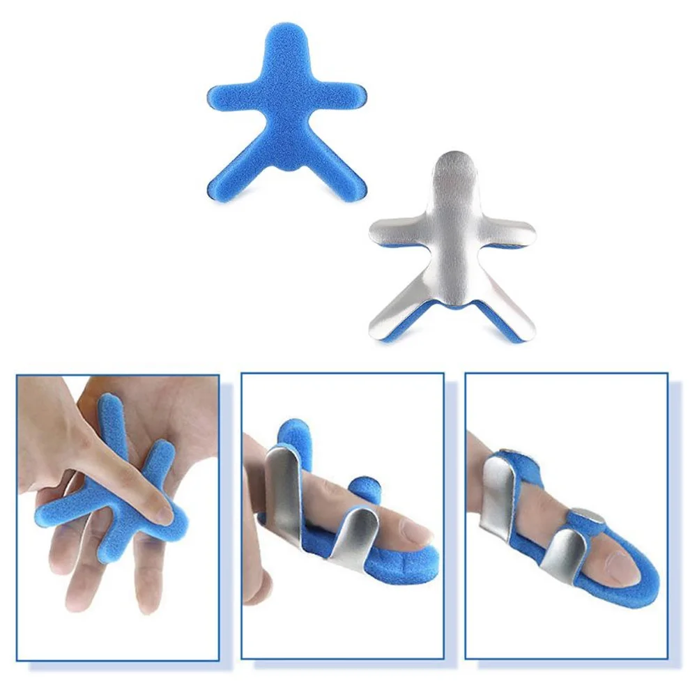 TIKE 2 Pcs Adjustable Sponge Finger Fixed Splint Finger Fracture Fixation Brace for Fingers Pain Relief Finger Extension Splints