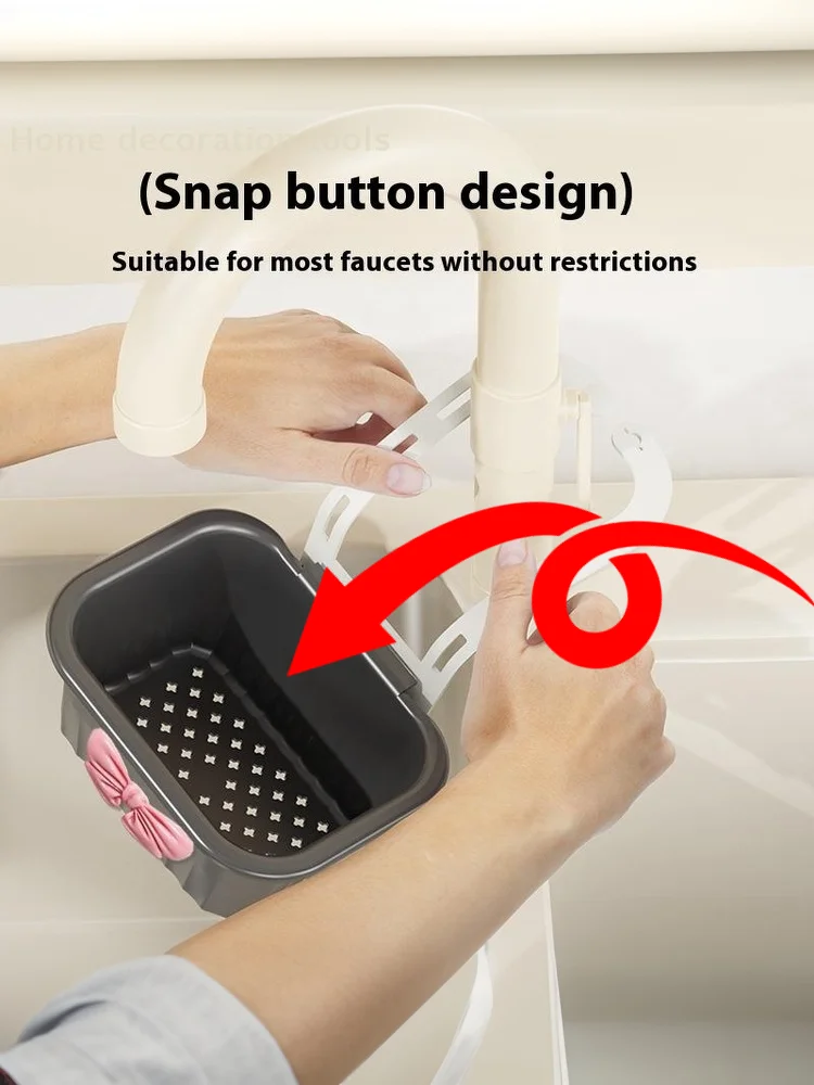 

1PC Sink Hanging Strainer Basket Bottom Cover Detachable Kitchen Garbage Filter Quickly Drain Basket Hanging drain basket