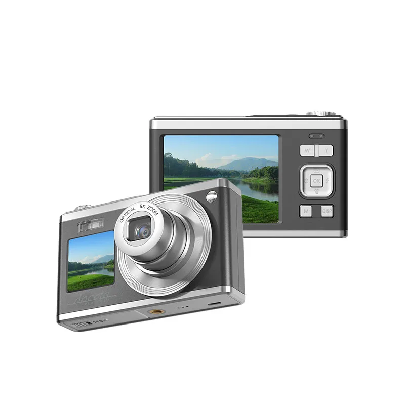 CMOS Digital Photo Camera SPRITE GROUP Forward Len Selfie Dual Screen FHD 1080P 6X Optical Zoom SD Card