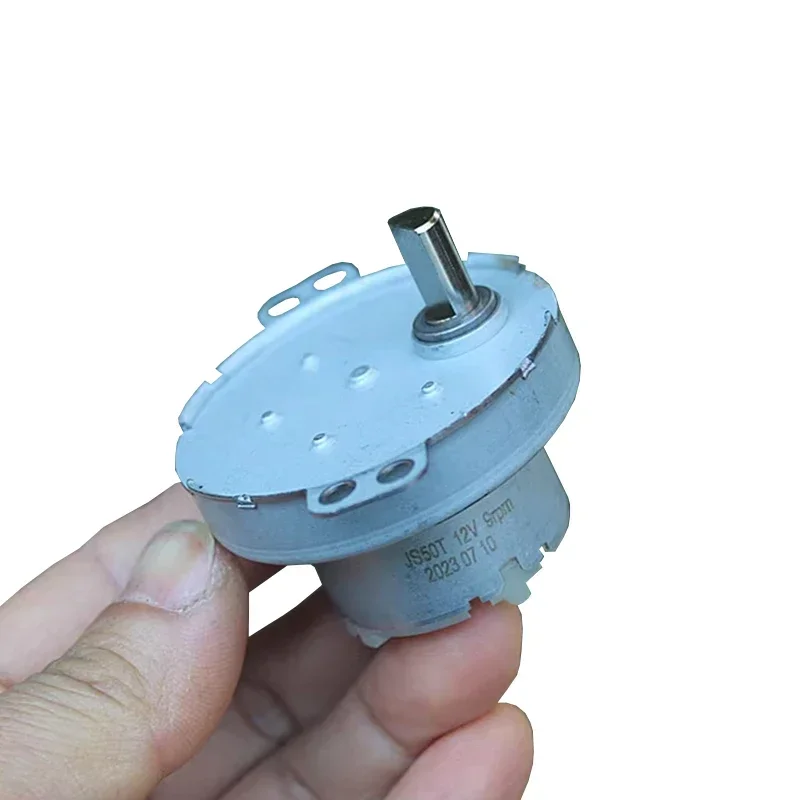 

JS50T 12V DC Gear Motor 9RPM Slow Speed High Torque 50mm Micro Gearbox - DIY Hobby Toy Model