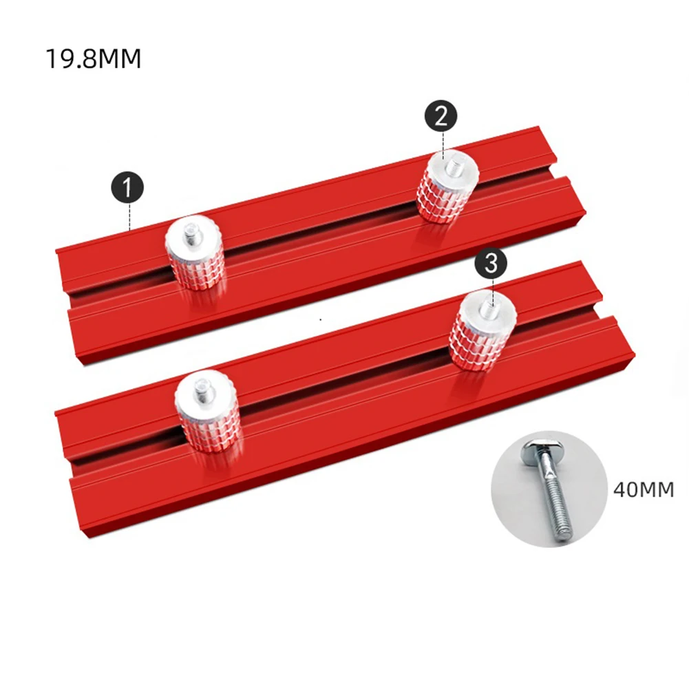 Woodworking Positioning Clamp Tool Set with Sliding Slot Fence and Saw Table Dog Hole Fence for Enhanced Precision