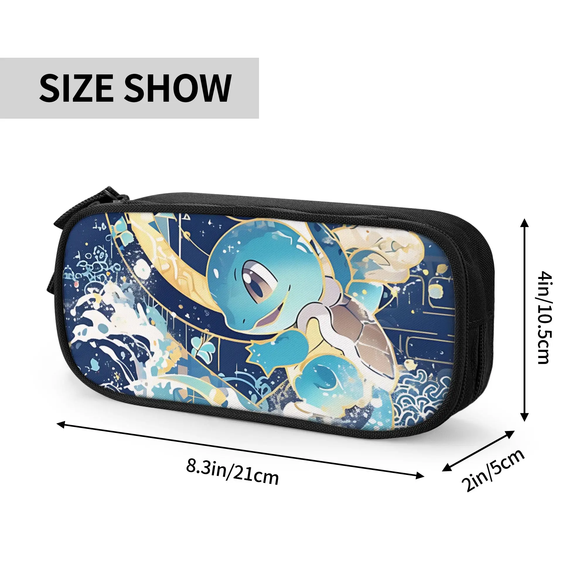 Custom Pokemon Squirtle Water Wave Traditional Large Capacity Bags for Child  Handheld Study Bag for Boys Gilrs Kids