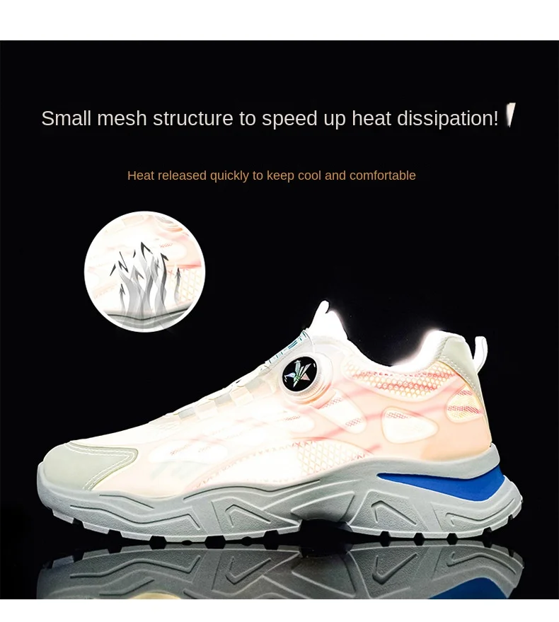 Rotate the Button Men Summer Breathable Sneakers 2026 Versatile Dad Shoes New Student Casual Footwear