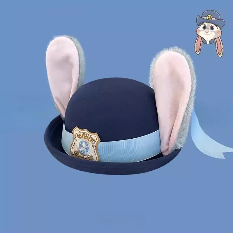 Zootopia Judy Hopps animation peripheral creative cute three-dimensional rabbit ears bowler hat girly sweet simple headwear