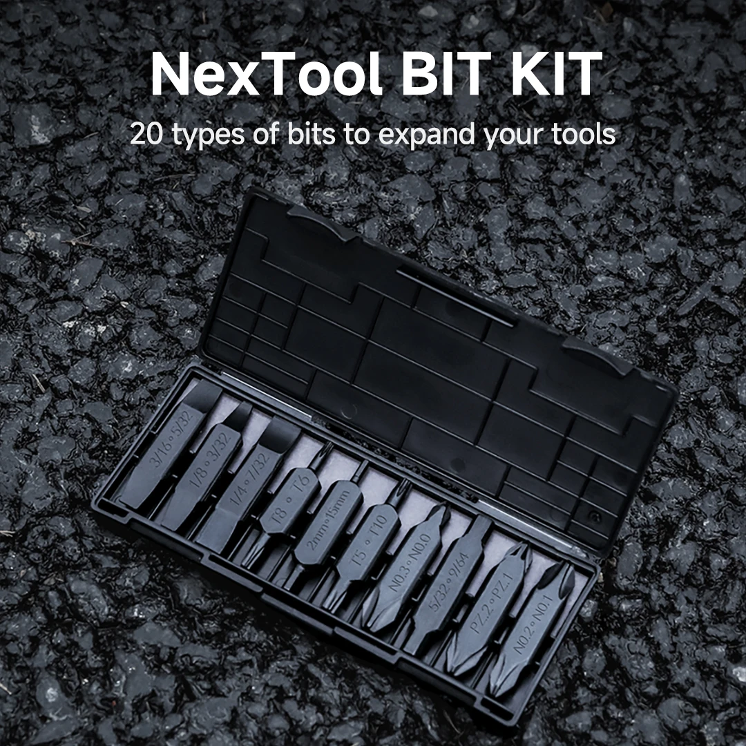 NexTool 20 Types of Hex Bit Accessory Kit Screwdriver Set for NexTool Pocket Tools E1 Flagship Captain Hand Tools Multi-tool