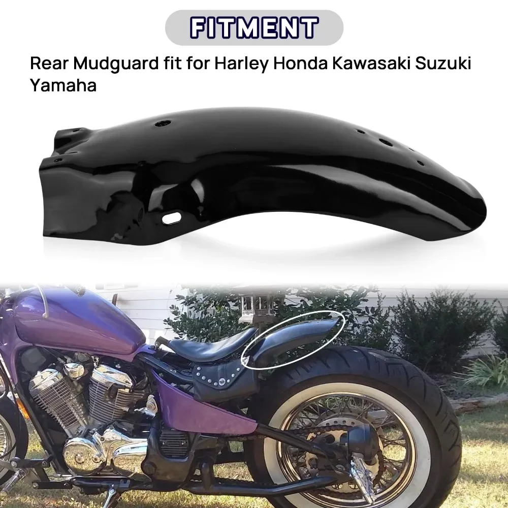 Motorcycle Accessory Rear Fender Guard Wheel Cover Universal for harley Chopper Cruisers Virago V-Star, Roadliner, Shadow Spirit