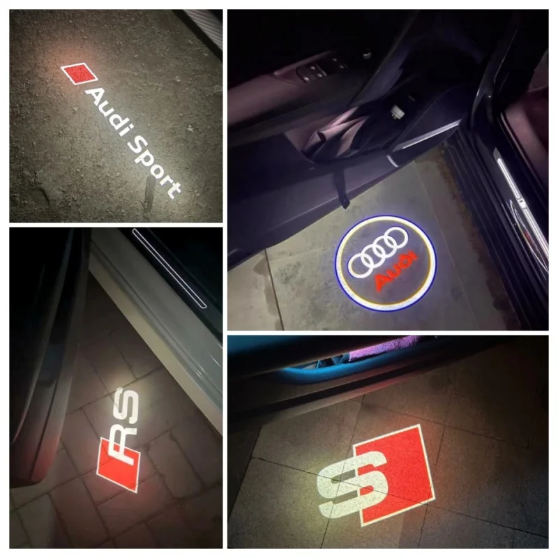

Hot 2Pcs HD LED Light Car Door Projector Welcome Lights for Audi ABT A6 S5 S4 A8 A4 A1 A3 SQ7 TT RS4 RS3 6 R8 A5 A7 Q3 Q5 Q7