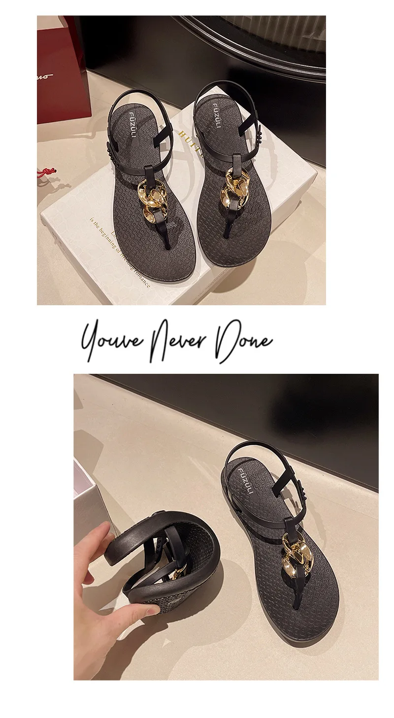2025 Sommer Neuer Stil Flache Offene Sandalen Leichtes Anti-Rutsch-Design Vielseitige Hochwertige Römische Sandalen für... – Detail 13
