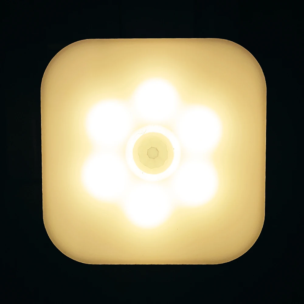 LED Motion Sensor Light Wireless Night Light EU Plug Nightlights Lamp For Children Room Bedroom Stairs Hallway Night Light