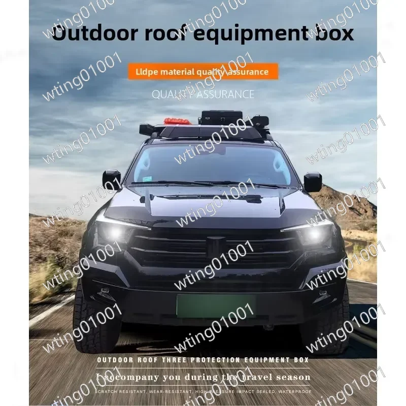 For Rooftop Cargo Box 102L Heavy Duty Waterproof Shockproof Australian Style Car Roof Storage Case for Camping Offroad Travel