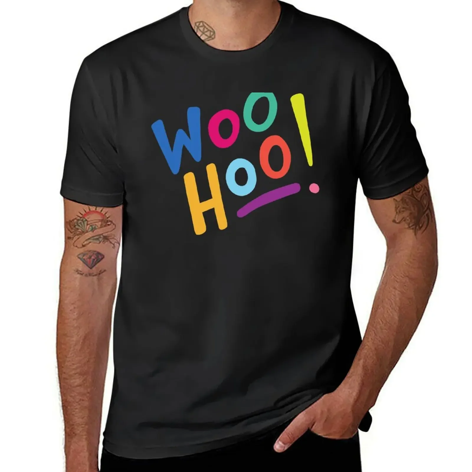 Woo Hoo! T-shirt oversize magliette grafiche magliette per uomo