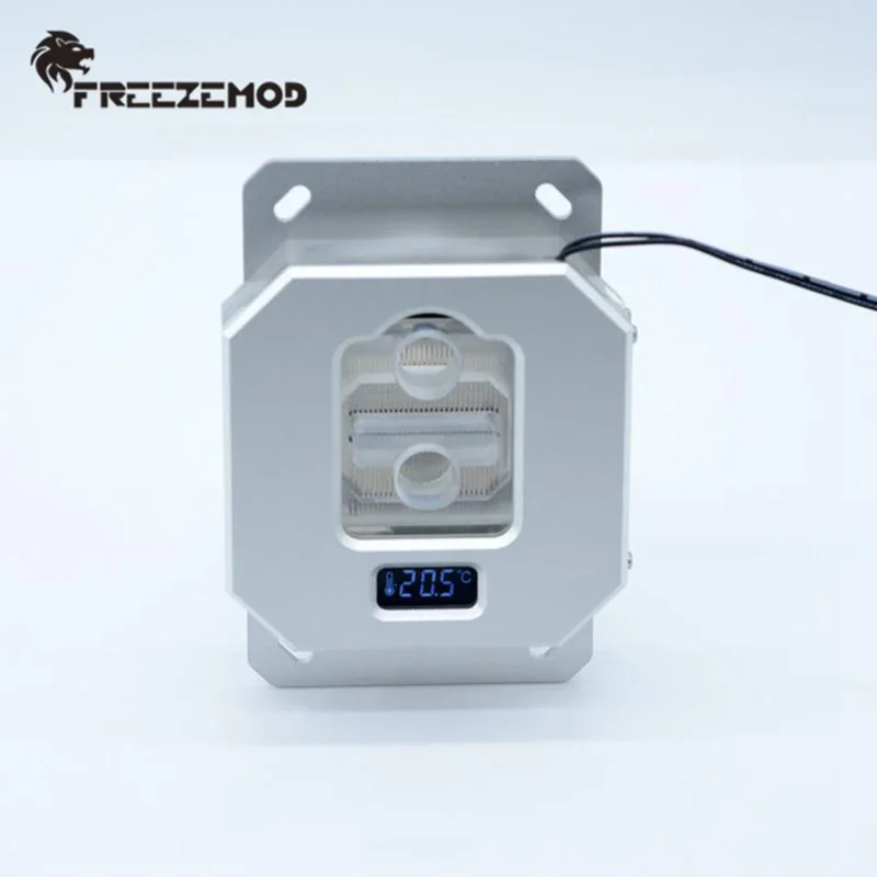 FREEZEMOD CPU Water Block LCD Temperature Display VA Screen For AMD AM2 AM3 AM4 AM5, 5V ARGB 3PIN MOBO AURA SYNC