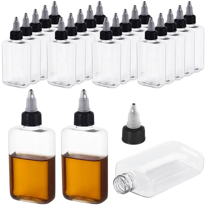 50Pcs Oil Squeeze Bottles 3.4oz Bottles Camping Leakproof Squeeze Condiments Small Liquid Containers For Liquids Inks Sauce