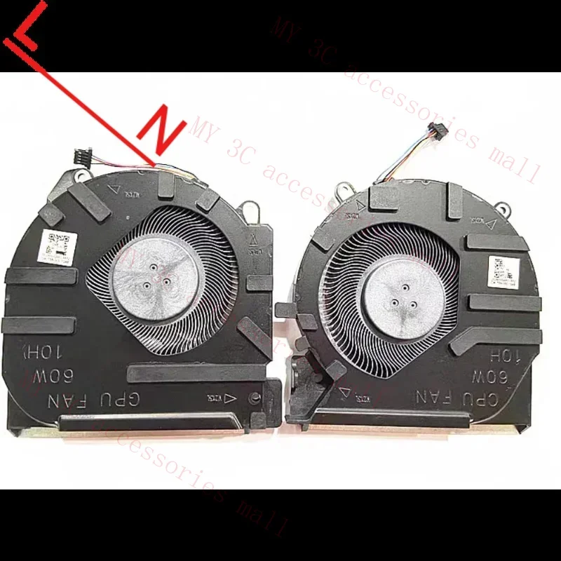 CPU GPU Cooling Fan Compatible for HP Victus 16-D 16-E 16-e0011ns TPN-Q263 TPN-Q264 M75721-001 M75723-001 Quiet Cooler Fan (60W)