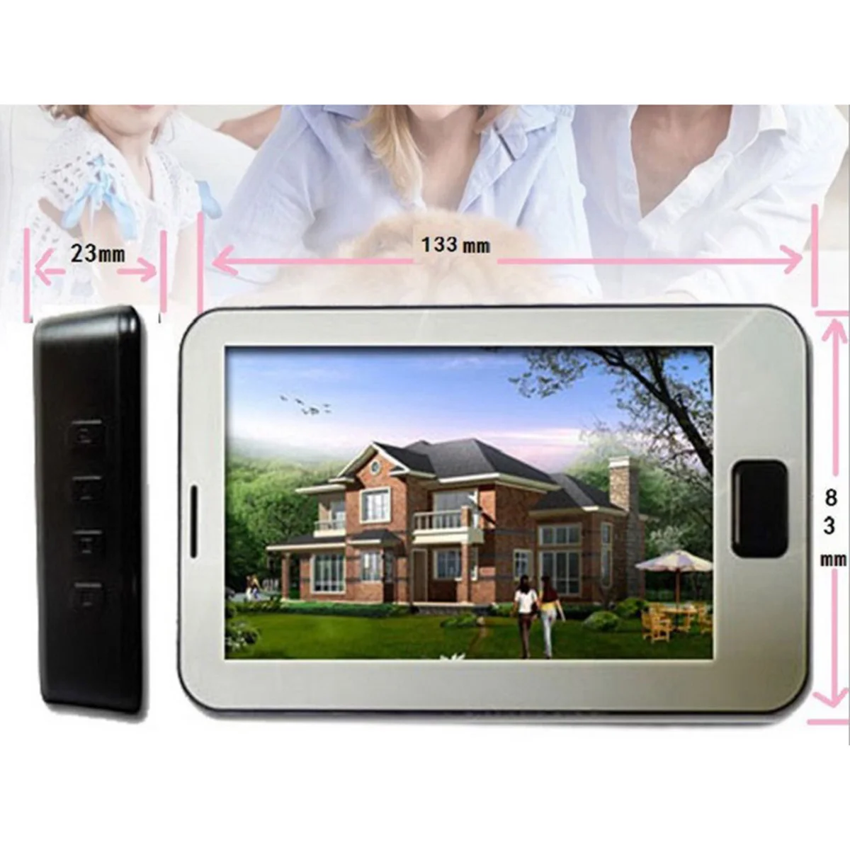 Smart Cat Eye Doorbell With 4.3 Inch Screen Accurate Motion Detection By PIR 1080P Peephole Camera Night Vision With LCD Screen