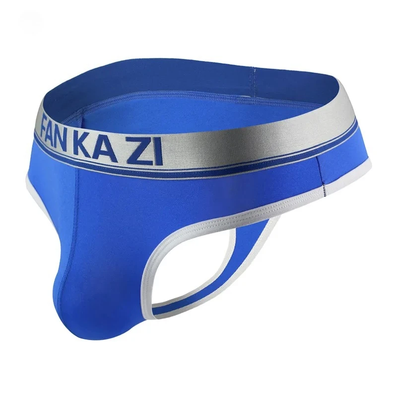 

Men's Sexy T Back Thong Youth Low Waist U Convex Pouch Panties Gays Revealing Buttocks G-string Skinny Comfortable Sports Shorts