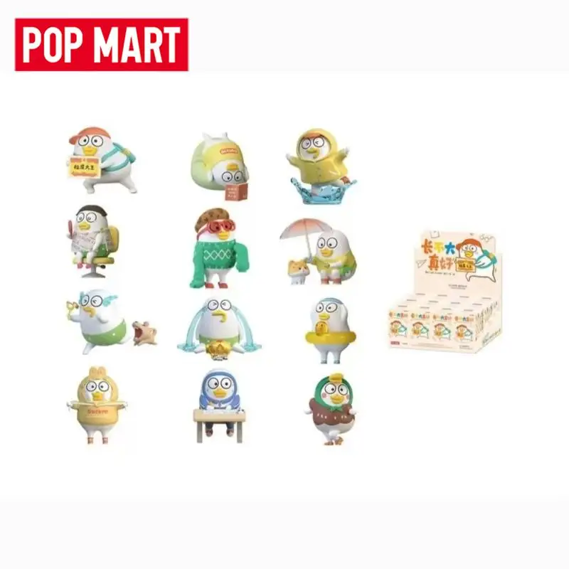 POP MART Duckyo Never Grows Up Series: Слепая коробка-сюрприз с игрушками, милые аниме-фигурки, коллекционные куклы, подарок для девочек