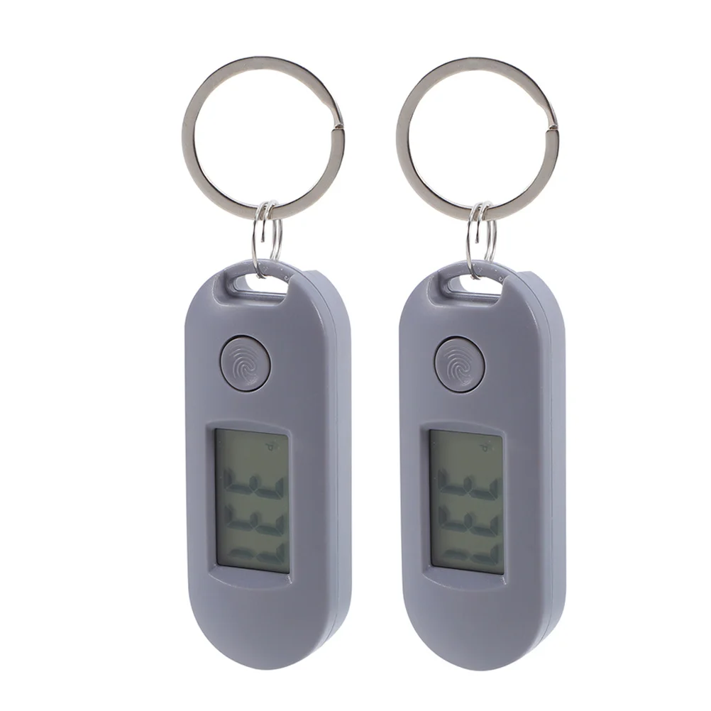 

2Pcs Electronic Watch Keychain Mini Digital Silent Luminous Portable for Students Nurses Outdoor Electronic Watch Key Chain