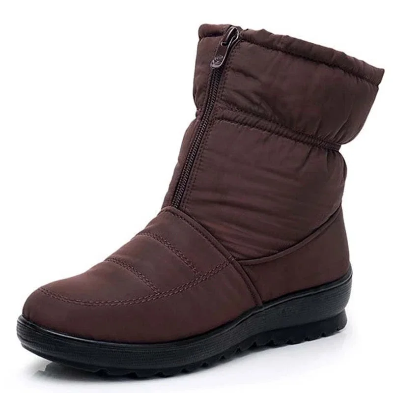 YAERNI Women Boots Waterproof Shoes For Woman Furry Women\'s Winter Boots Female Women Shoes Platform Shoes Female Footwear Large