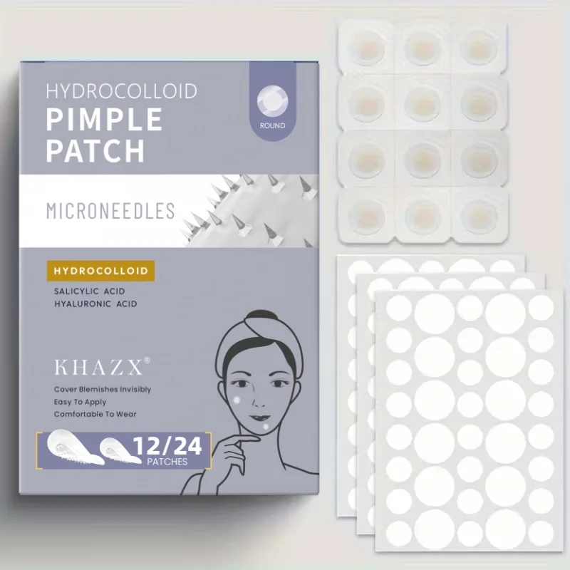 180+12 قطعة/علبة من رقع حب الشباب - غير كحولي، تستخدم لامتصاص أقلام حب الشباب، غير مزعجة، أساسية للعناية بحب الشباب