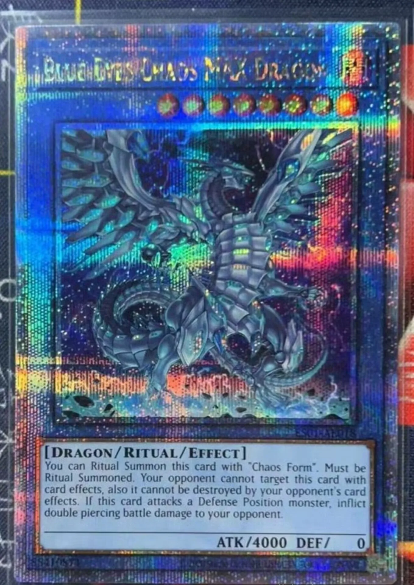 Yugioh KONAMI Duel Monsters ES01-AE018 Blue-Eyes Chaos MAX Dragon 25th Quarter Century Secret Asian English Collection Mint Card