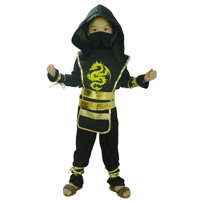 Nieuwe grappige Japanse Kids Ninja Outfit Samurai Assassin Set Party Halloween prestatie kostuum