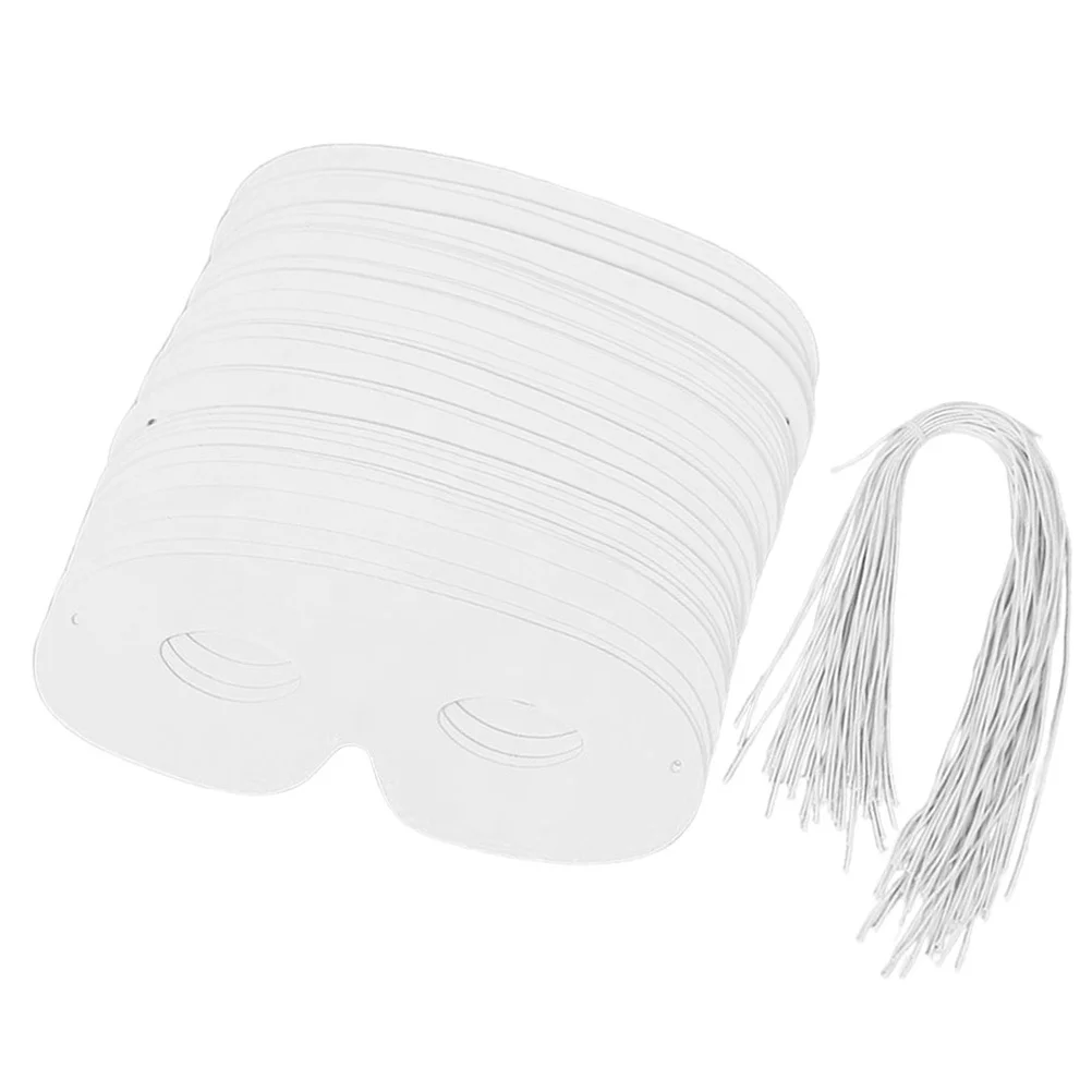 80 pezzi maschere vuote per cosplay maschera per travestimento in carta sfusa artigianale fai da te maschera bianca non verniciata per la festa cosplay