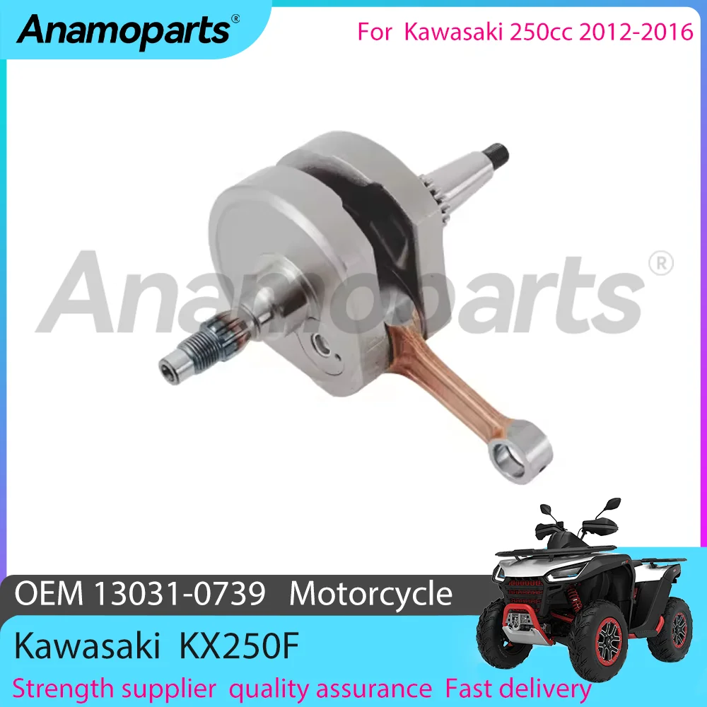 Motocycle engine Crankshaft assembly parts Compatible fits for 2012-2016 Kawasaki KX 250 F KX250F 250CC 13031-0739