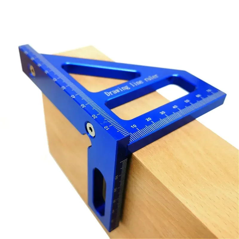 Liga de alumínio Miter Triângulo Régua, Carpintaria Praça Transferidor, 3D Multi Angle Layout Medição Ferramentas, 45 °, 90 °