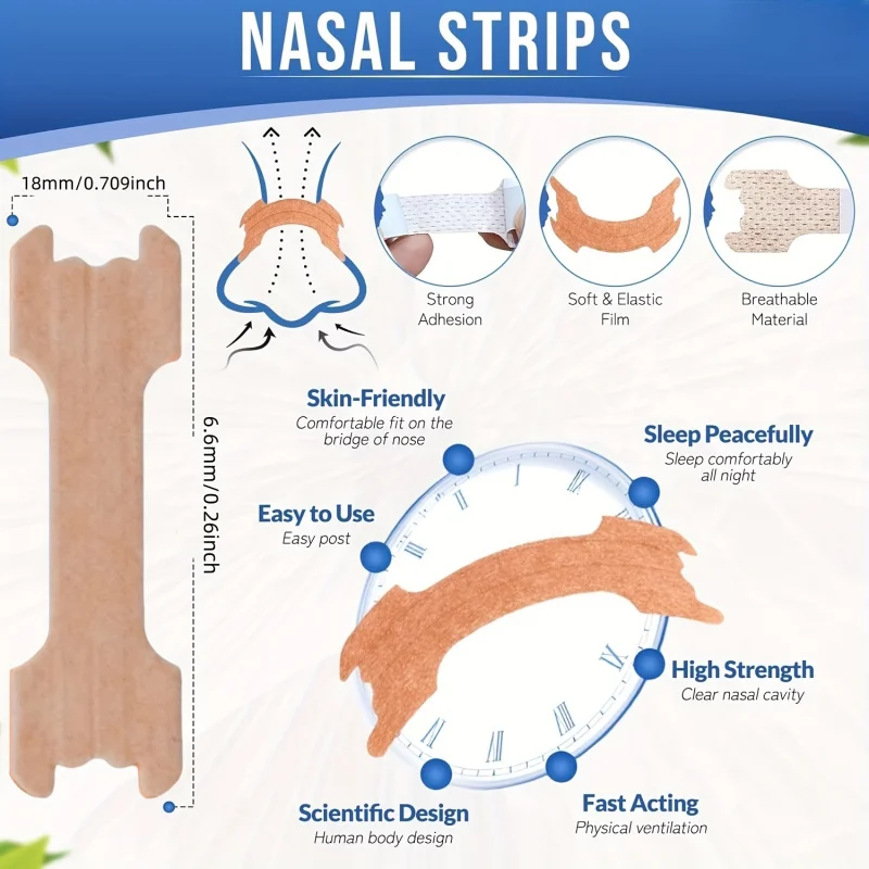 Nasal Strips - 205pcs Extra Strength Nasal Strips for Clear Airway, Anti-Snoring Solution for Men & Women to Breathe Better
