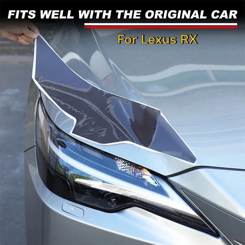 

For Lexus RX 2023-2026 TPU Black Car Front Headlights Decorative Film Sticker Car Exterior Accessories