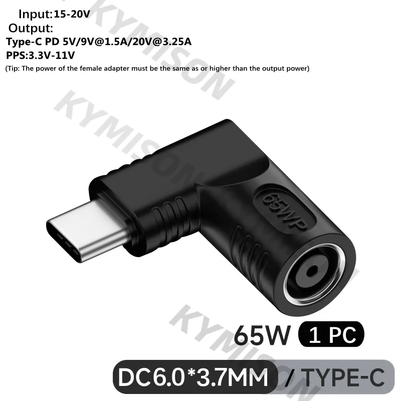 For ASUS Laptop Notebook Power Adapter 6.0x3.7 / 6.0*0.6mm to TypeC PD Output 100W 140W Charging Converter Adapter Plug Cable 5V