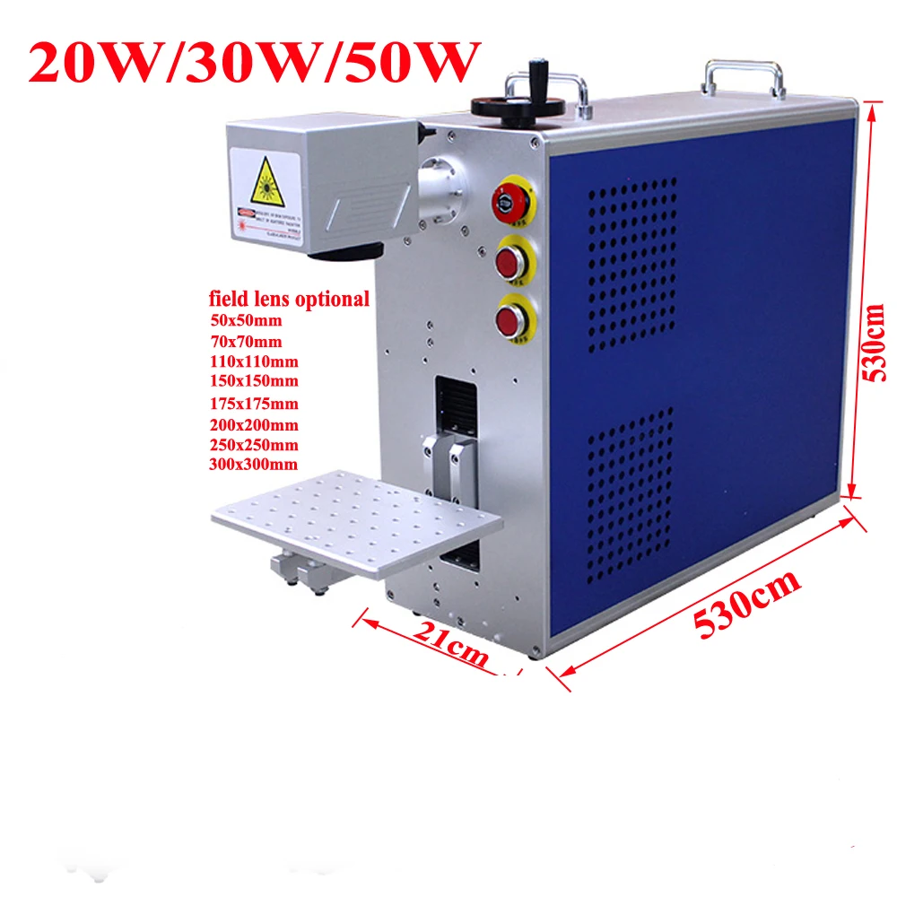 20W 30W 50W Fiber Laser Engraving Machine Metal Marking Laser Engraver Metal Cards Stainless Steel Cutting Gold Silver