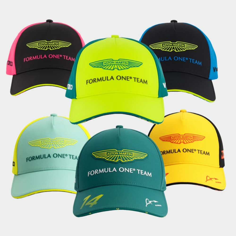 Gorra de conductor Aston Martin F1 Team 2025 Fernando Alonso, Alonso España GP, GP británico, Miami GP, Singapur GP, Vegas GP Cap