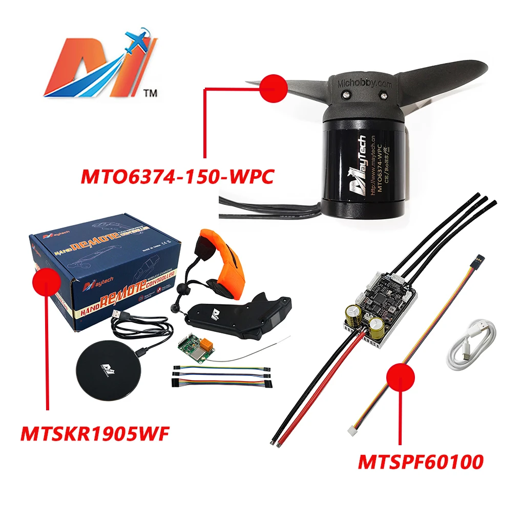 

Maytech6374 Waterproof Motor IP67 ESC Remote Control Power Kit DIY EFoil Power Propulsion Motor