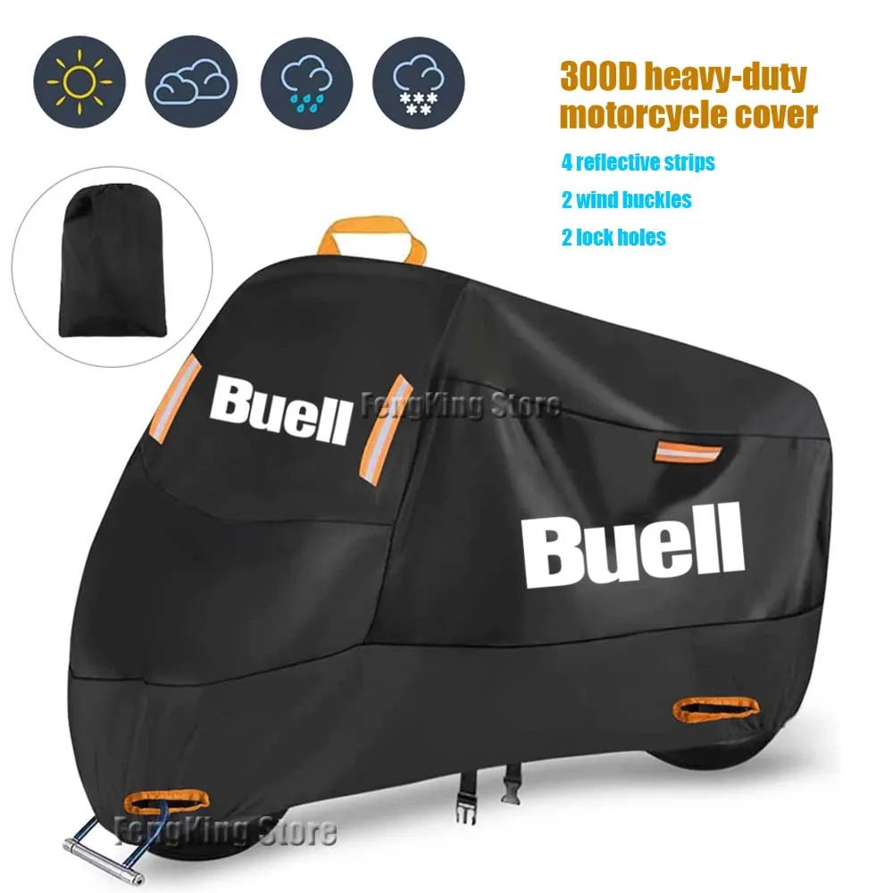 For Buell 1125R 1125CR XB 12R 12Ss 12Scg Ulysses XB12XT Motorcycle Cover Waterproof Outdoor Scooter UV Protector Rain Cover