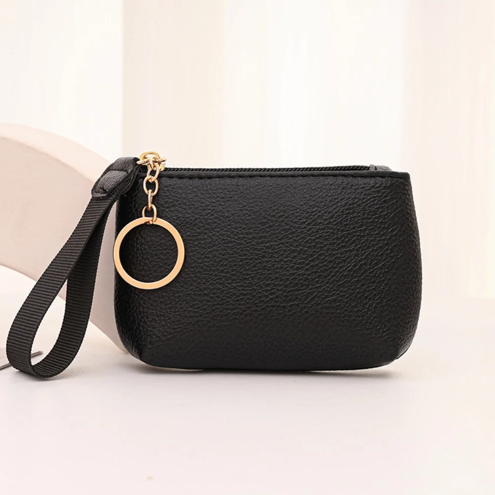 Coin Purse Sturdy Zipper Coin Purse Clutch Bags Fashionable Pu Leather Coin Bag For Shopping Travelling Pocket