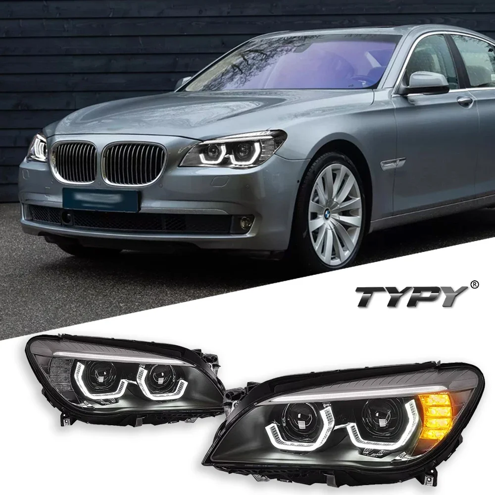 

TYPY Новый светодиодный налобный фонарь, модифицированный для BMW 7 серии F01 F02, фары 2009-2014, динамический сигнальный налобный фонарь, автоаксессуары