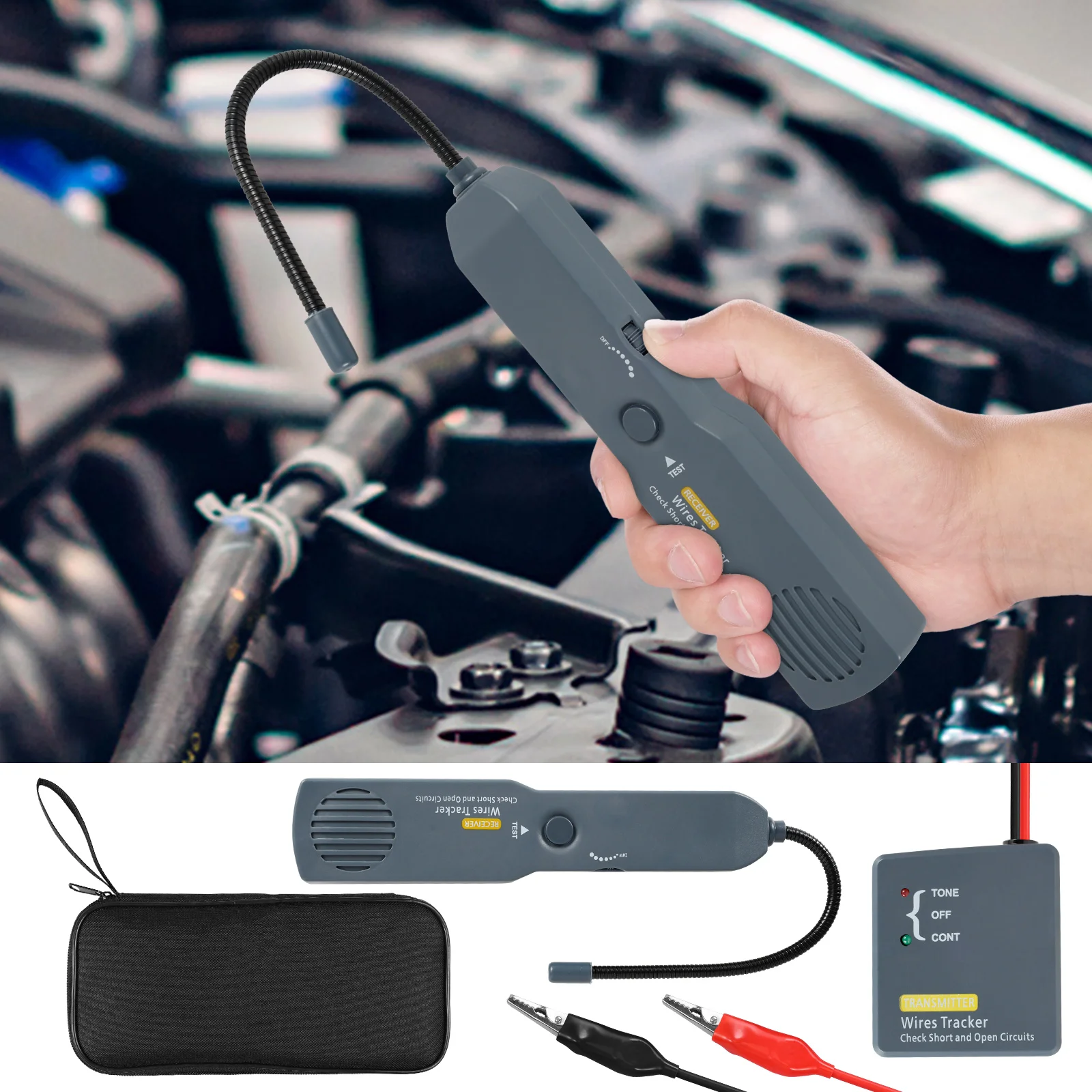 Electrical Short Open Finder for Em415pro Wire Break Finder Automotive Circuit Tester Cable Fault Locator DC 6-42V Circuit Test