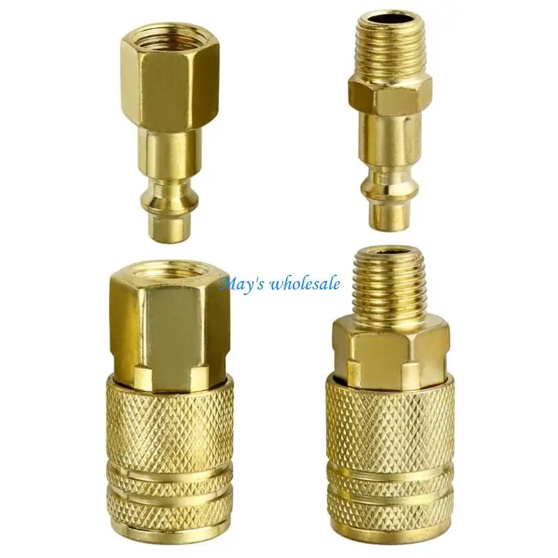 

Quick Coupler Tool Air Line Hose Fitting Quick Release Coupling Adapter Air Compressor Accessories Easy to Use 448A
