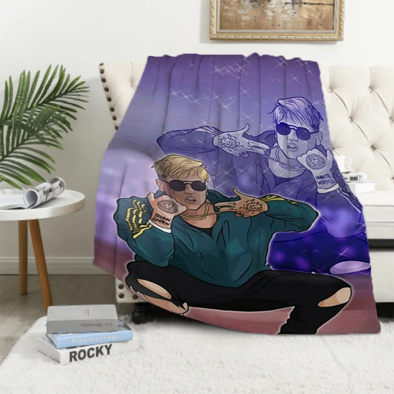 

Hip Hop Rap Singer Duki Blanket Blankets Bedspread on the Bed Plush Furry Microfiber Bedding Throw Knee Throws Sofa Bedspreads