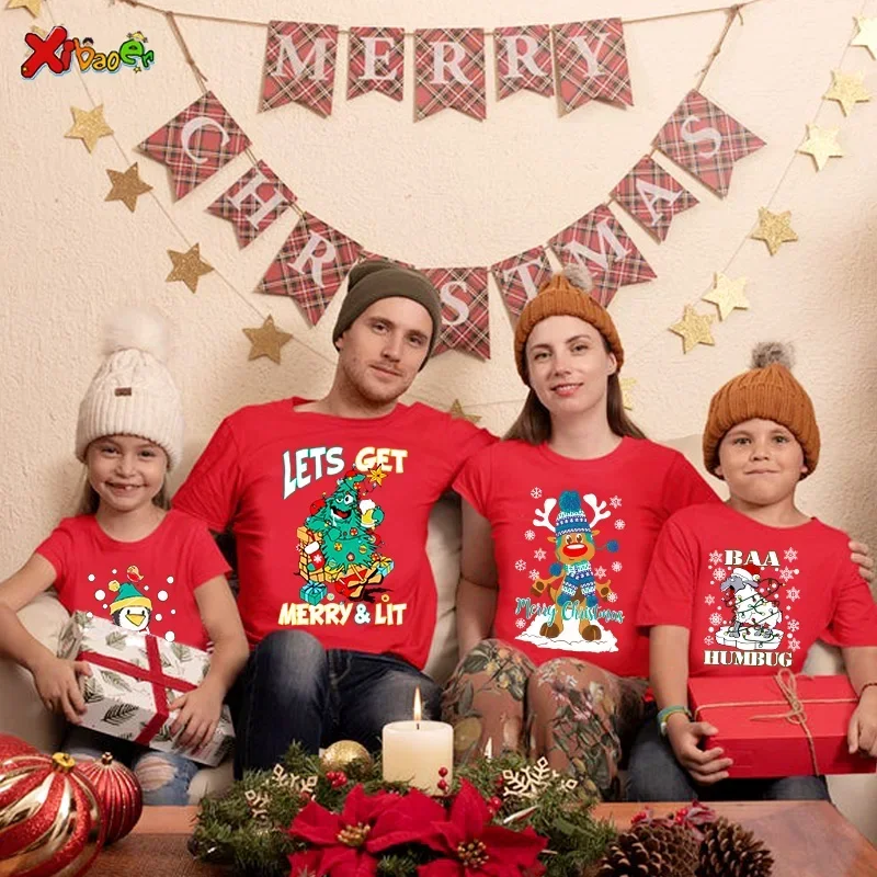 

Christmas Shirt Family Set for Kids Family Matching Outfits Girl Happy New Year T Shirt Party Baby T-shirt Family Look Clothes
