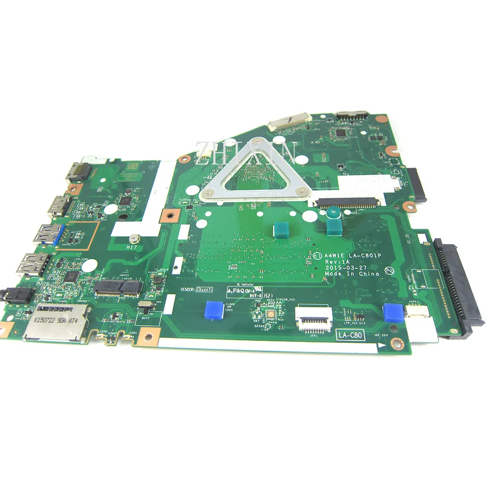 

yourui For Acer Aspire ES14 ES1-420 ES1-421 Laptop Motherboard with A4-5000 CPU NBG1F11004 A4W1E LA-C801P mainboard Test OK