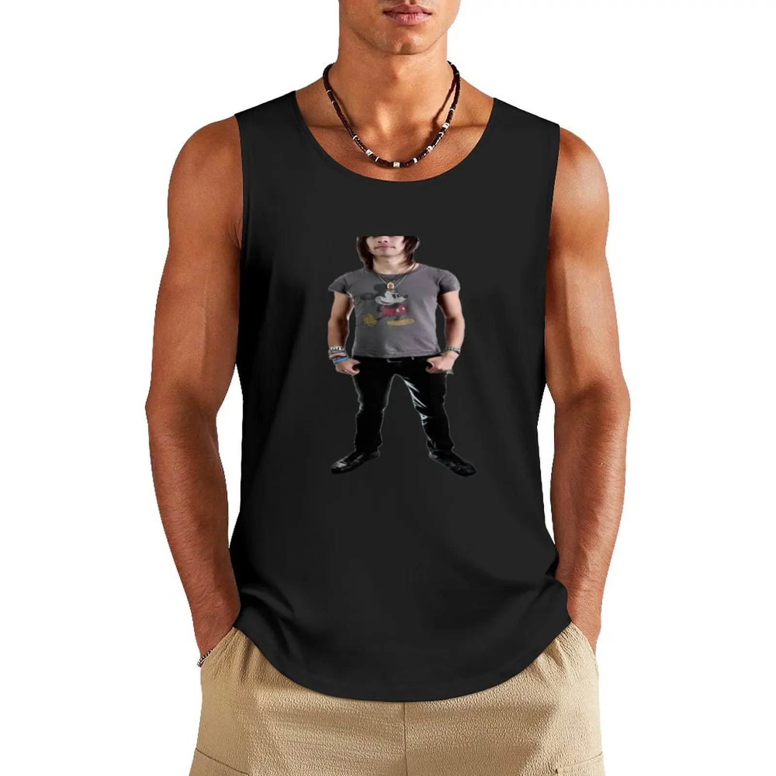 

Vic Fuentes Tank Top singlet for men sleeveless gym shirt man fitness