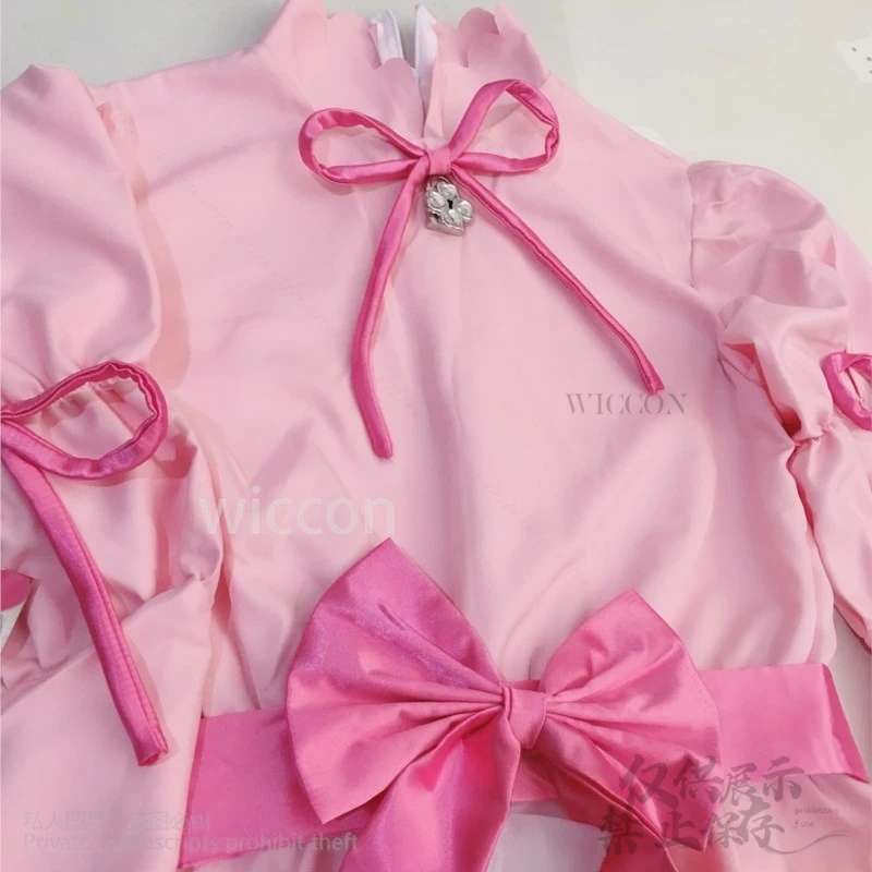 أنيمي شوجو شارا تأثيري هيناموري زي أمو شعر مستعار الملاك فستان وردي بأكمام طويلة تنورة الأميرة لوليتا لجميع القديسين مخصص