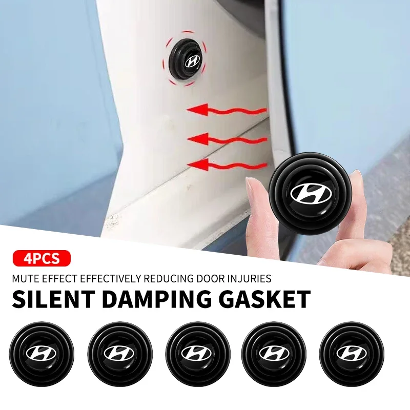 

1/2/4pcs Car Door Anti-Collision Silicone Pads For Hyundai Genesis N-LINE I10 I20 I30 I40 IX20 IX35 Kona Getz Veloster Tucson